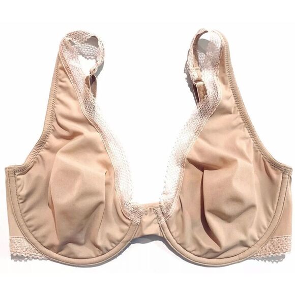 Victoria’s Secret Unlined Demi lightweight Sexy Sheer Mesh bra Beige 36B - Picture 2 of 3